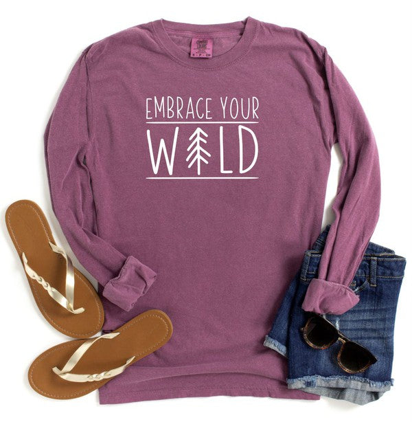 Embrace the Wild Comfort Color LS Tee