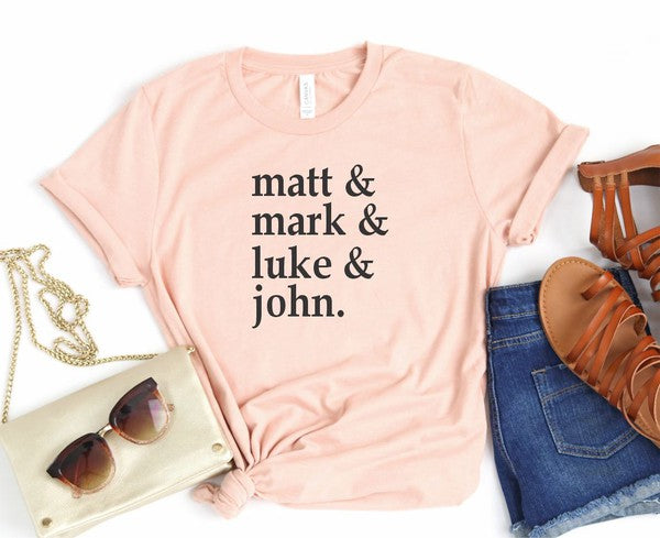 Matt, Mark, Luke & John Short Sleeve Crew Neck Tee