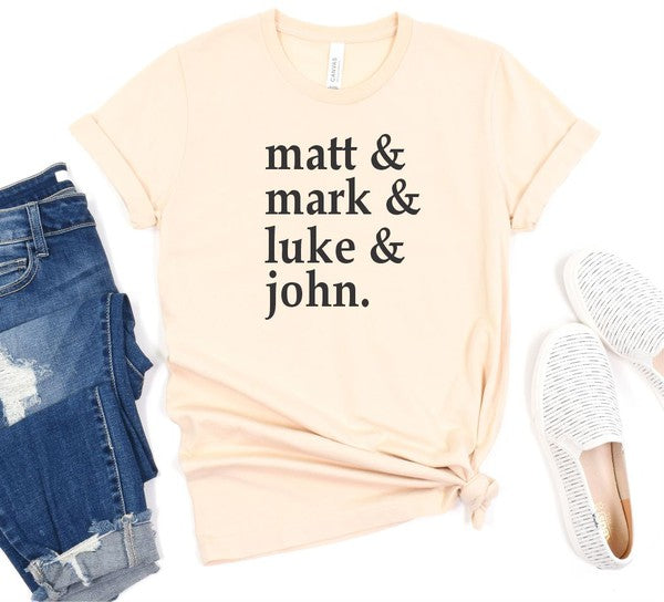 Matt, Mark, Luke & John Short Sleeve Crew Neck Tee