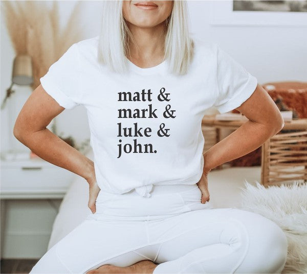 Matt, Mark, Luke & John Short Sleeve Crew Neck Tee