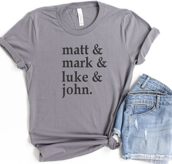 Matt, Mark, Luke & John Short Sleeve Crew Neck Tee