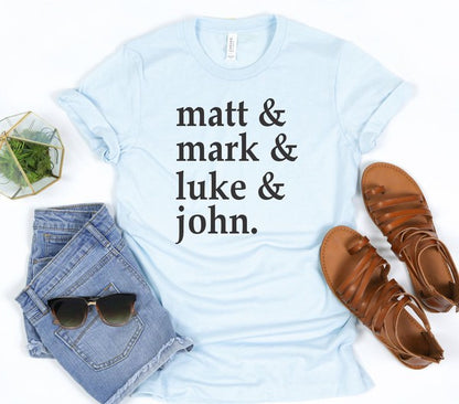 Matt, Mark, Luke & John Short Sleeve Crew Neck Tee