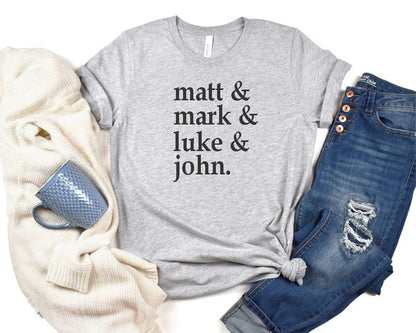 Matt, Mark, Luke & John Short Sleeve Crew Neck Tee