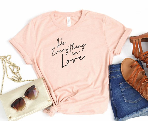 Do Everything in Love Crew Neck Softstyle Tee