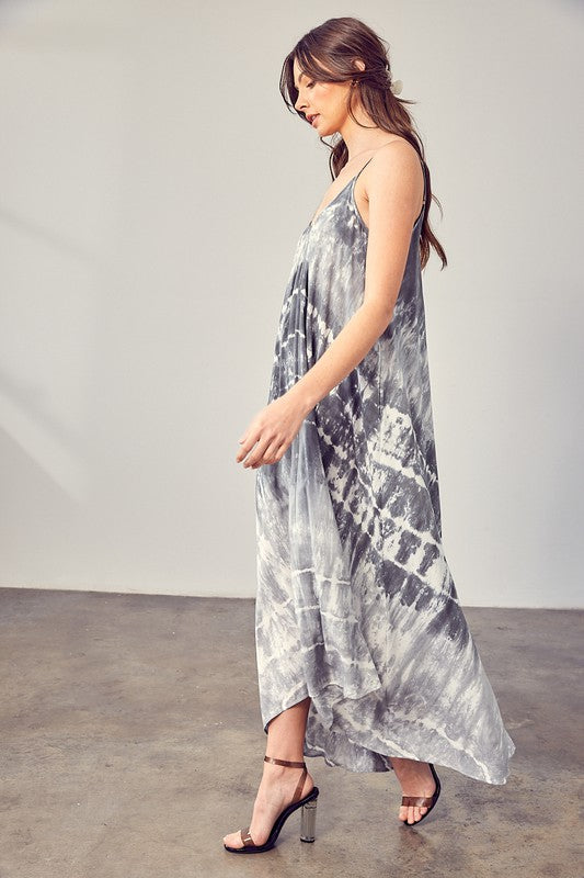 TIE DYE CAMI MAXI DRESS