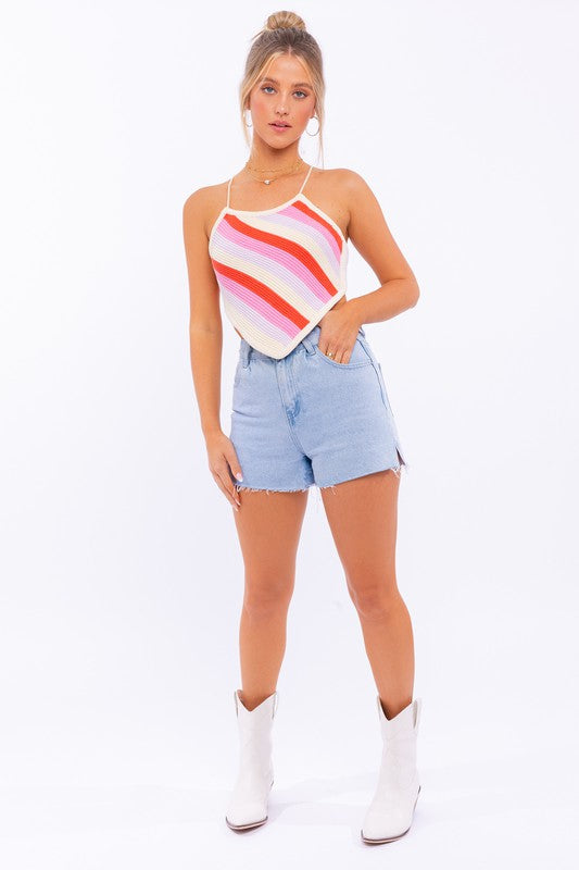 SLEEVELESS KINT CROPPED TOP