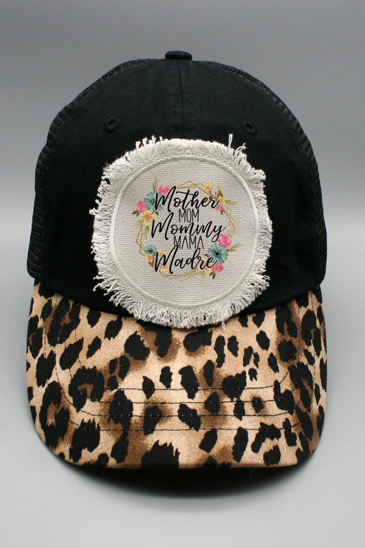 Mother Mom Madre Floral Cir Patch Trucker Hat