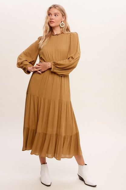 Feminine Boho Inspired Maxi Woven Dress