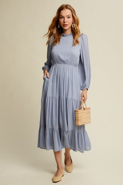 Feminine Boho Inspired Maxi Woven Dress