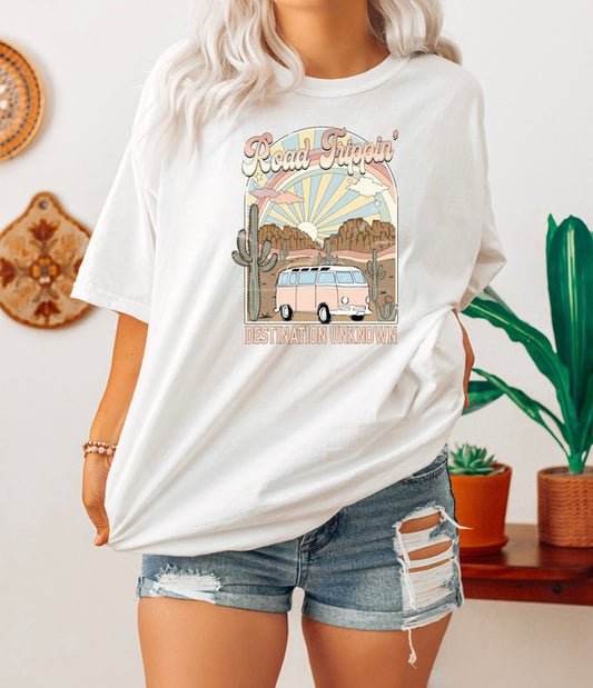 Road Trippin Destination Unknown Tee