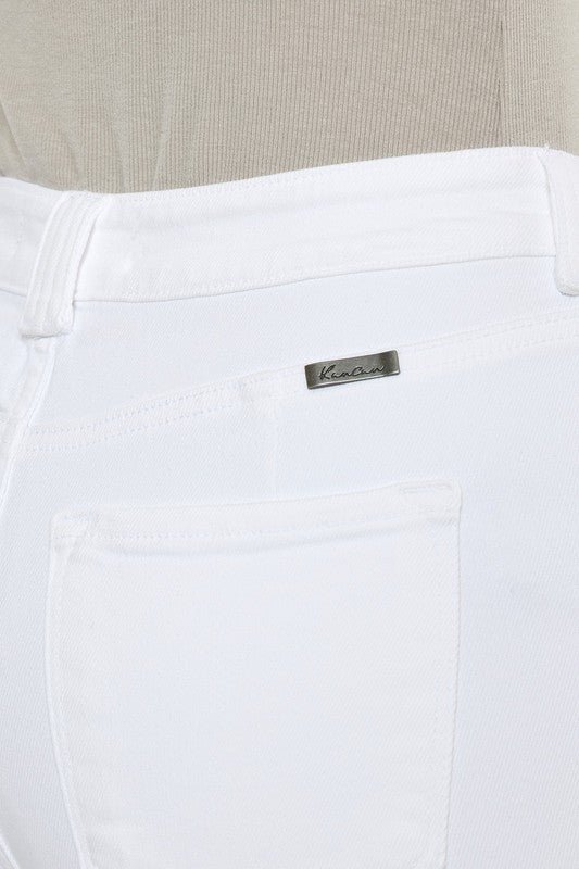 KAN CAN USA HIGH RISE WHITE FLARE JEANS