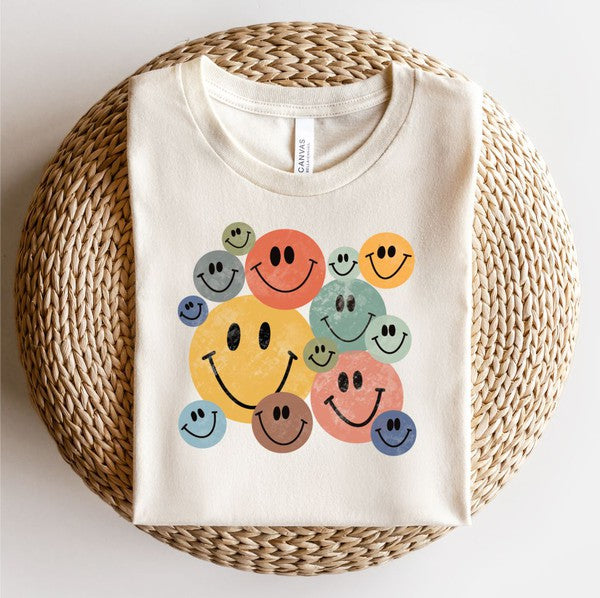 Come On Get Happy Colorful Smiley Face Tee