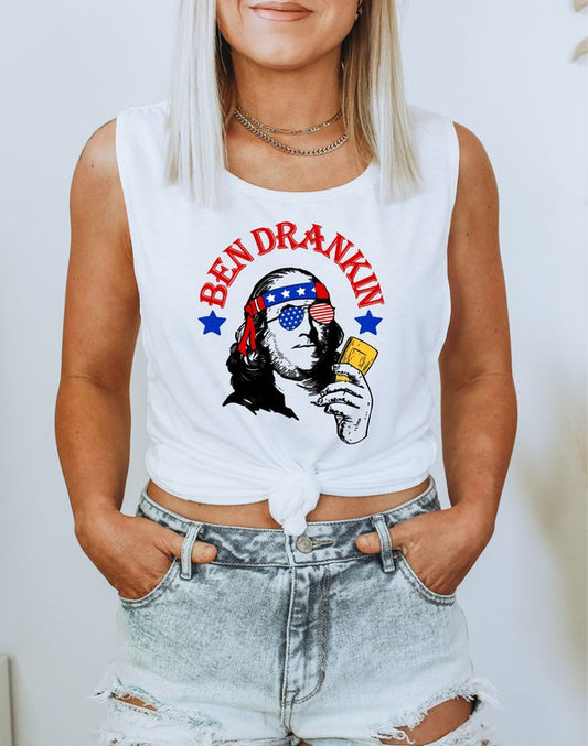 Ben Drankin Patriotic Graphic Muscle Tank