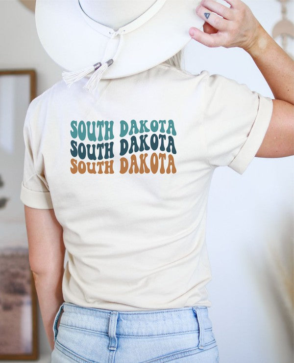 Colorful Groovy  South Dakota Softstyle Tee