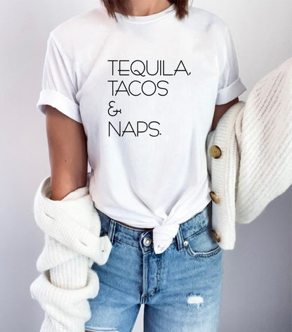 Tequila, Tacos & Naps. Softstyle Tee