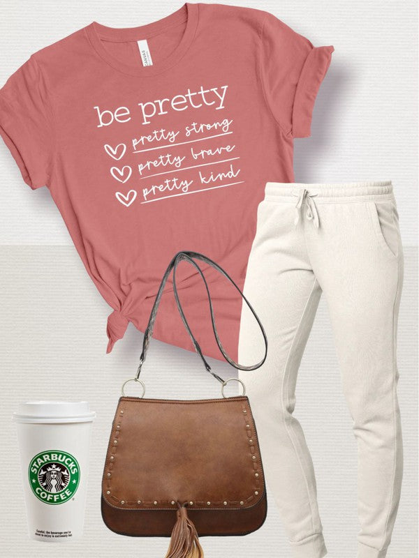 Be Pretty Be Strong Crew Neck Softstyle Tee