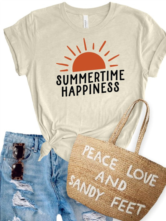 Summertime Happiness Softstyle Graphic Tee