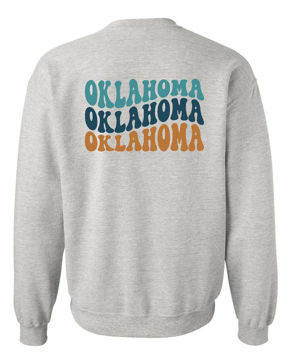 Colorful Groovy Oklahoma Crewneck Sweatshirt