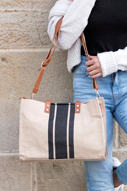 Canvas Stripe Tote