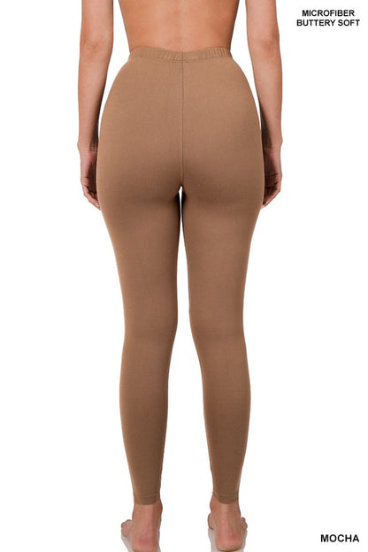 BRUSHED DTY MICROFIBER FULL LENGTH LEGGINGS