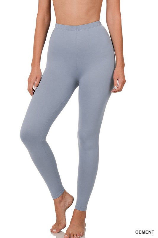 BRUSHED DTY MICROFIBER FULL LENGTH LEGGINGS