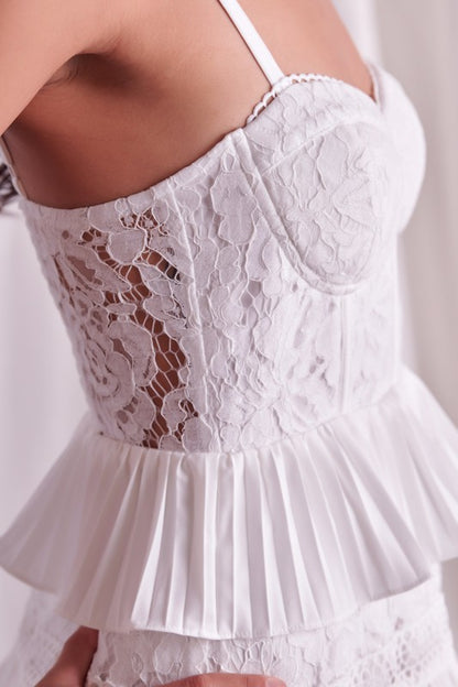 TIERED LACE DRESS