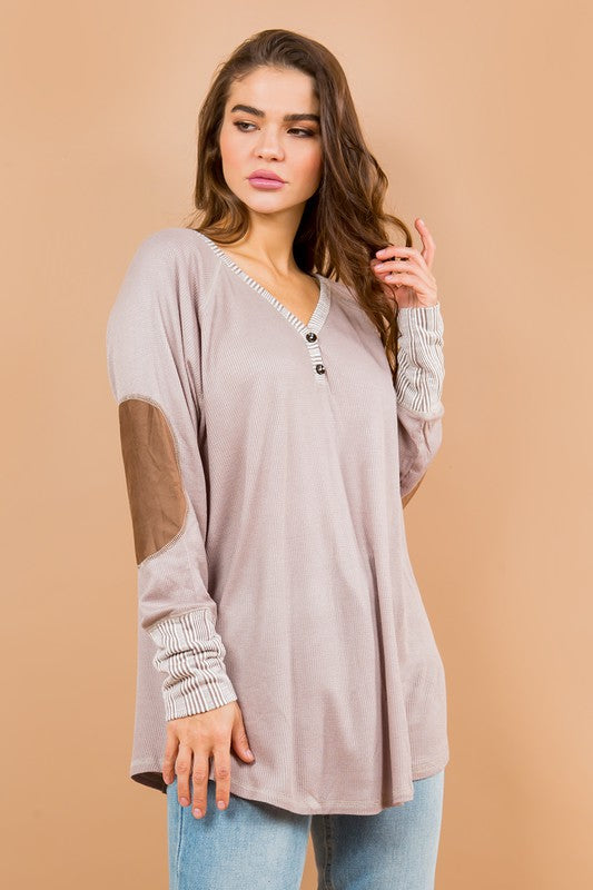 Oversized Elbow Patch Tunic