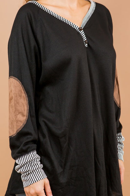 Oversized Elbow Patch Tunic