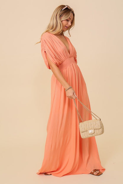 summer spring vacation maxi sundress lined