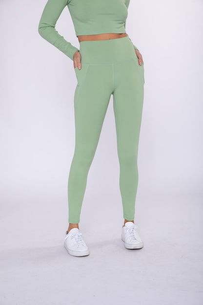 Tapered Band Essential Solid Highwaist Leggings