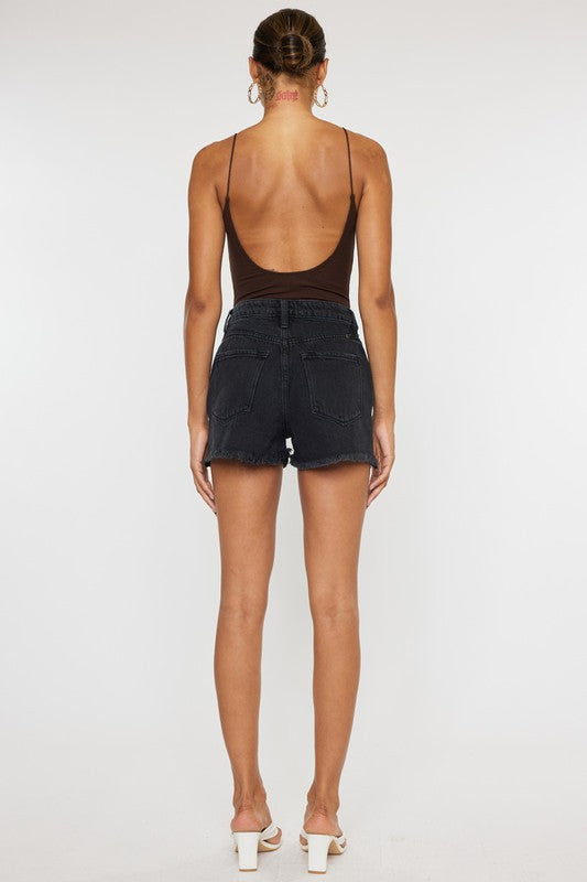 KAN CAN USA HIGH RISE DENIM SHORTS-KC9145DG