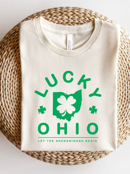 Lucky Ohio Patrick's Day Crew Tee