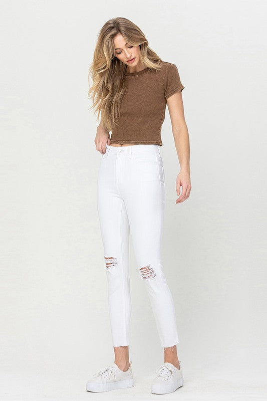 VERVET by FLYING MONKEY HIGH RISE CROP SKINNY