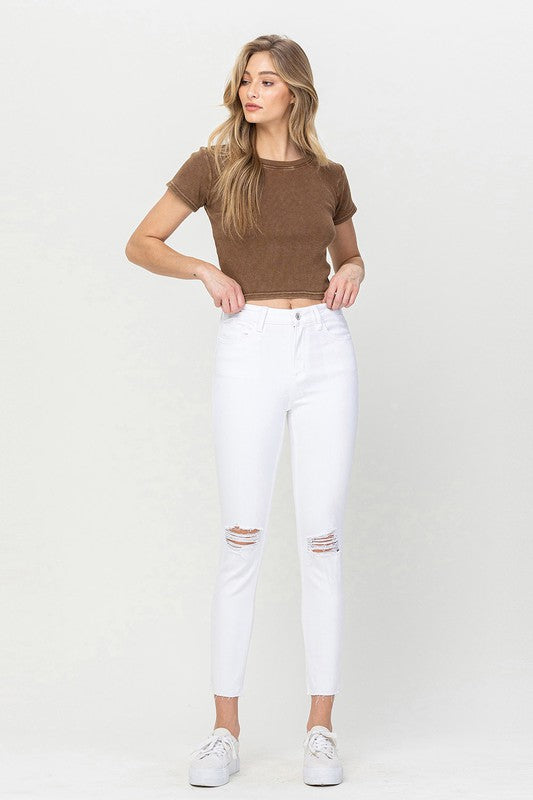 VERVET by FLYING MONKEY HIGH RISE CROP SKINNY