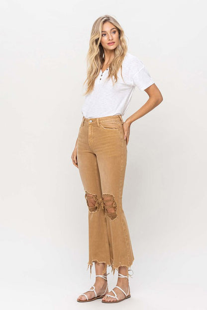 VERVET by Flying Monkey Vintage High Rise Distressed Flare Jeans