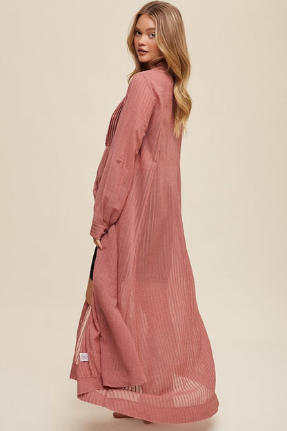 Long Button Down Shirt Maxi Dress