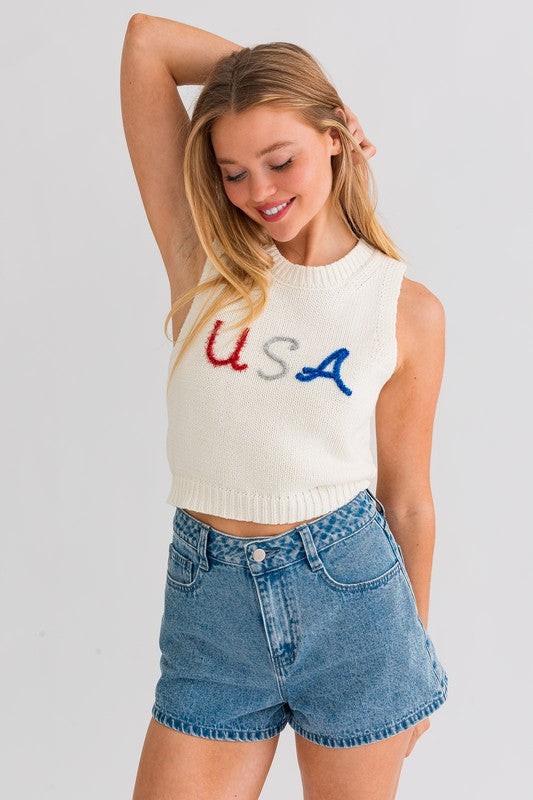 USA KNIT TANK TOP