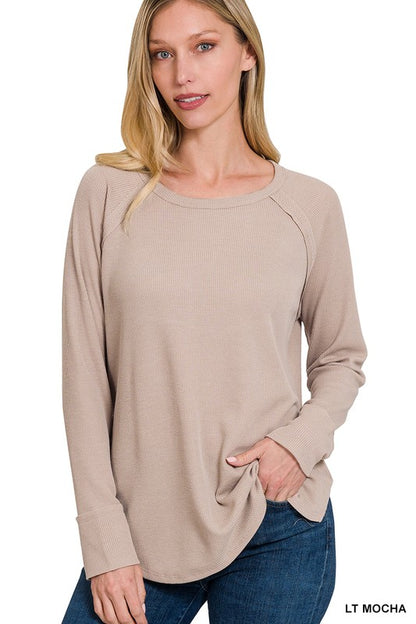 MELAGE BABY WAFFLE LONG SLEEVE TOP