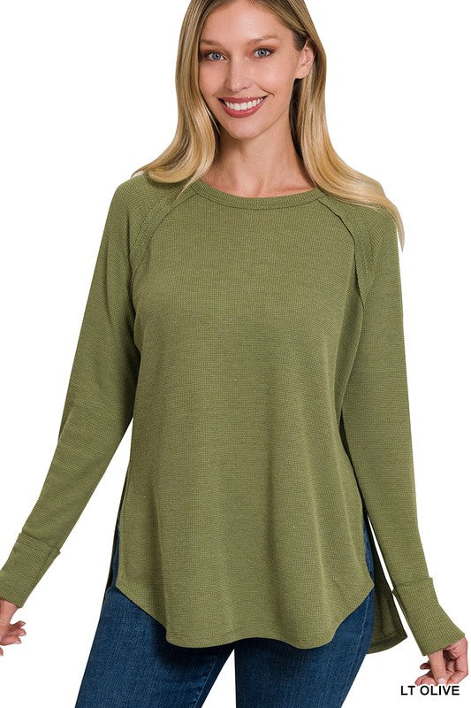 MELAGE BABY WAFFLE LONG SLEEVE TOP