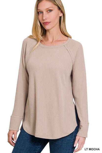 MELAGE BABY WAFFLE LONG SLEEVE TOP