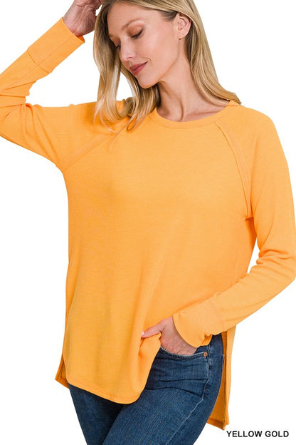 MELAGE BABY WAFFLE LONG SLEEVE TOP