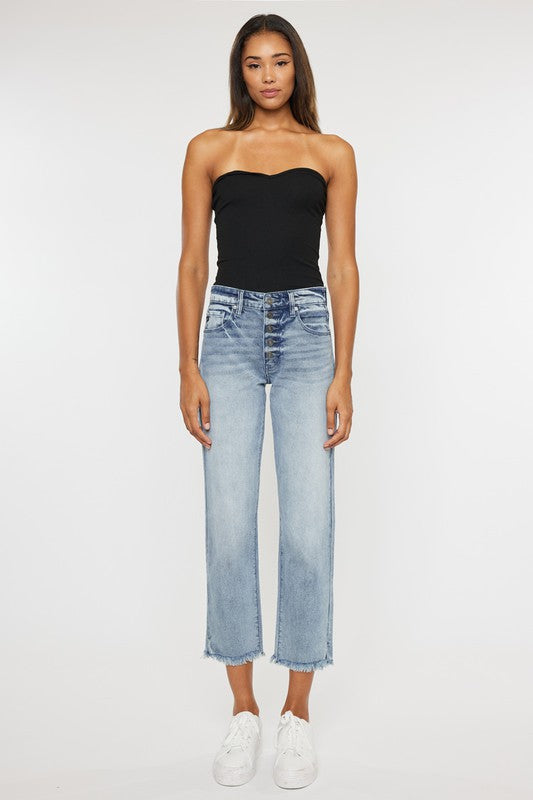 KAN CAN USA HIGH RISE STRAIGHT FIT JEANS