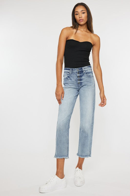 KAN CAN USA HIGH RISE STRAIGHT FIT JEANS