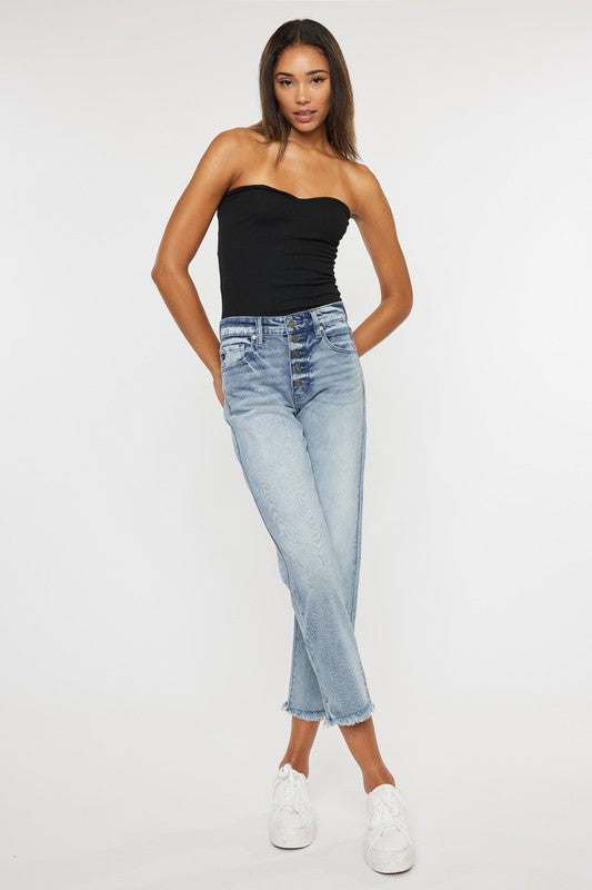 KAN CAN USA HIGH RISE STRAIGHT FIT JEANS