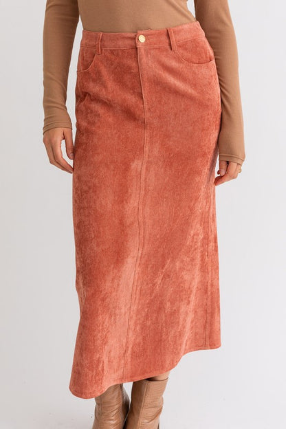 CORD MAXI SKIRT