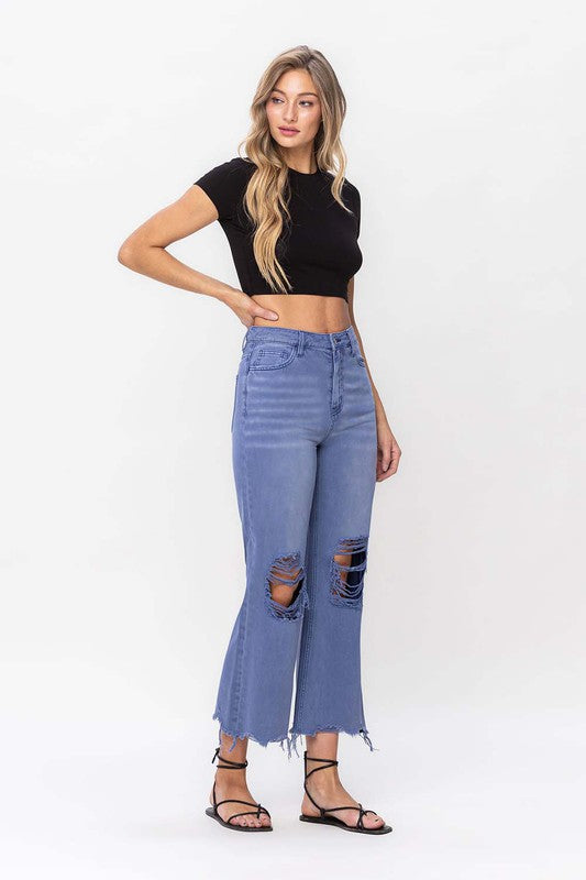 VERVET By Flying Monkey 90"s Vintage Crop Flare Jeans