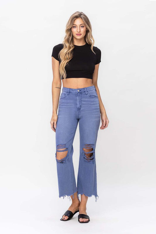 VERVET By Flying Monkey 90"s Vintage Crop Flare Jeans