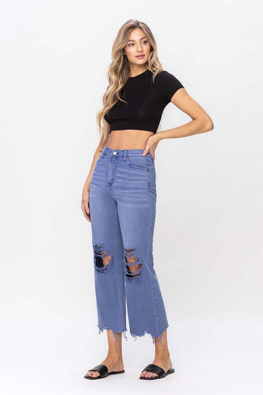 VERVET By Flying Monkey 90"s Vintage Crop Flare Jeans