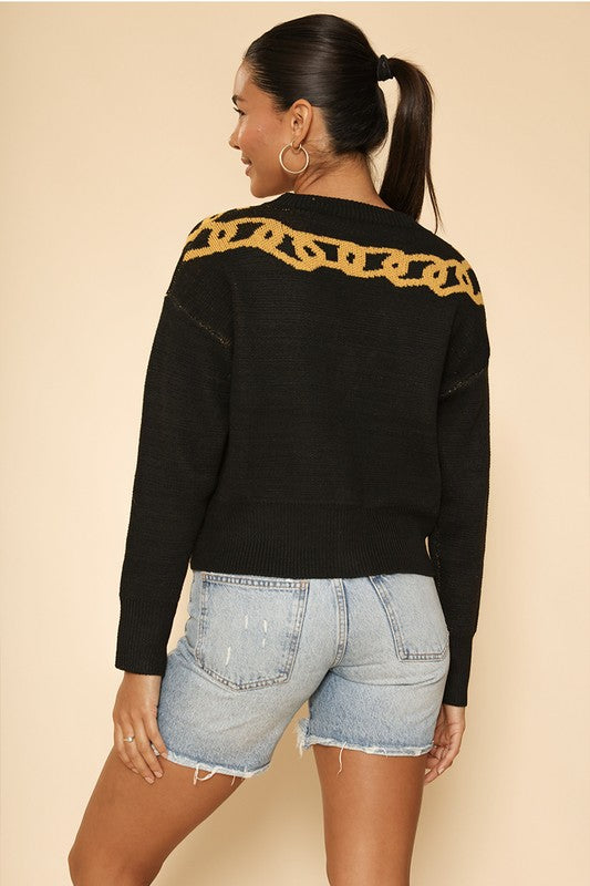 Lock and key cropped cardigan