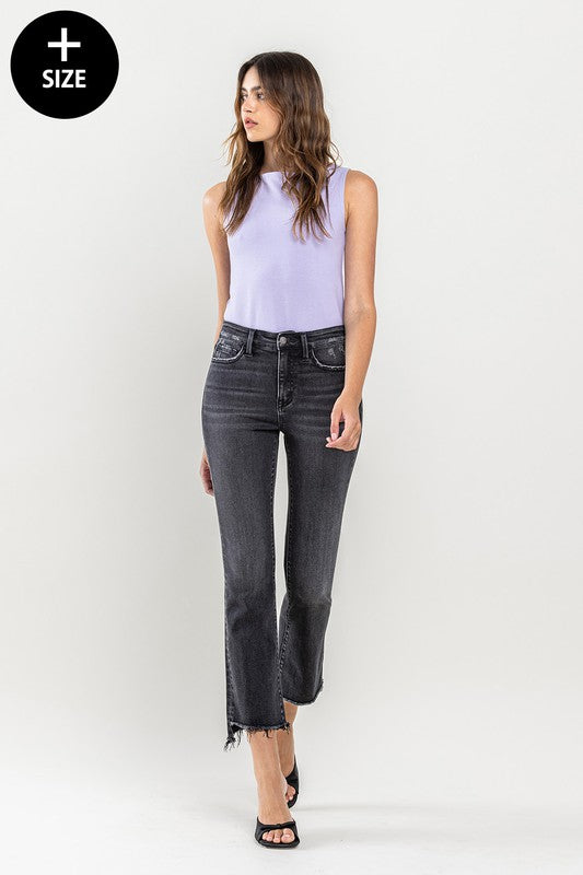 Vervet by Flying Monkey Plus Size High Rise Crop Flare Jeans